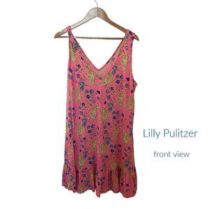 Pink A-Line Tiger Print Lilly Pulitzer Sleeveless Dress